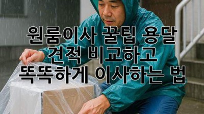 원룸이사 꿀팁🍯 용달 견적 비교하고 똑똑하게 이사하는 법!